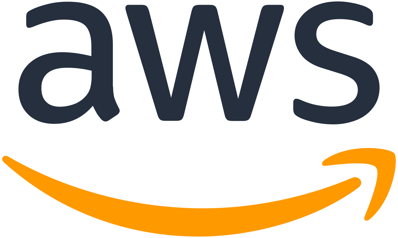 Logo of the AWS cloud.